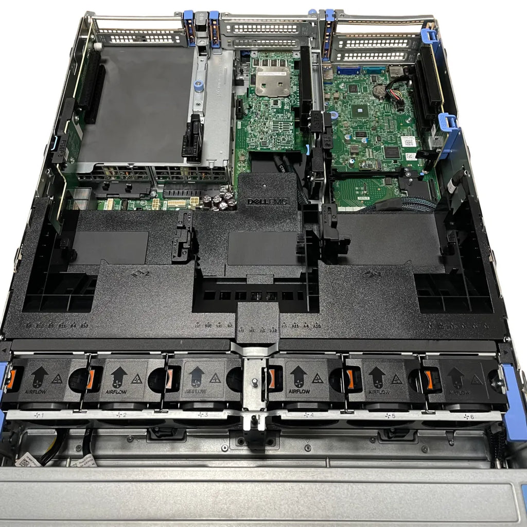 Dell R740 8SFF sisevaade õhusuunajaga
